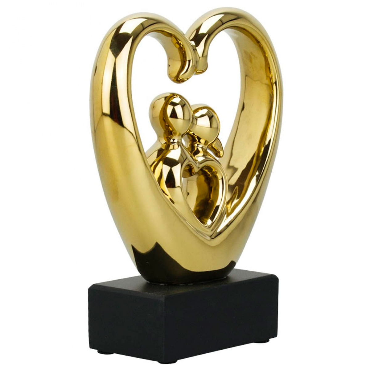 Encontraproduto.com.br - Casal Decorativo 19x14,5cm em Cerâmica Taimes