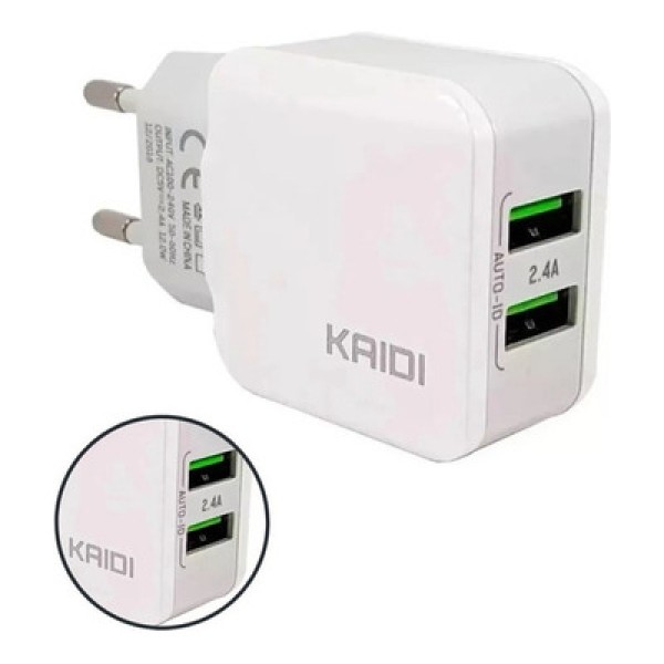 Fonte Carregador 3.0 + Cabo Turbo 18w Kaidi Para Android