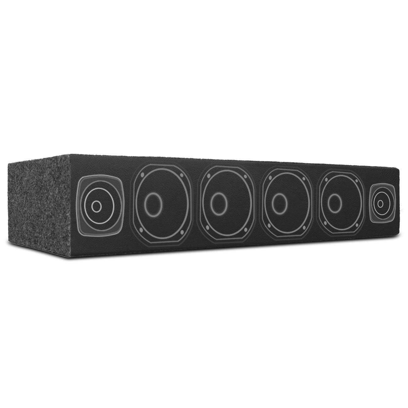 Caixa Corneteira Corneta Longa 4 Drivers 2 Tweeters Carpete Grafite Courvin Preto