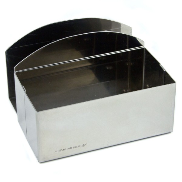 Encontraproduto.com.br - Porta Guardanapo e Sachê em Aço Inox Allissan Inox