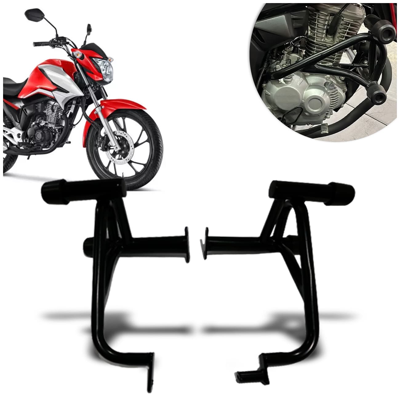 Protetor de Motor Carenagem Compativel CG 160 Titan 2016 2017 2018 2019 2020 2021 2022
