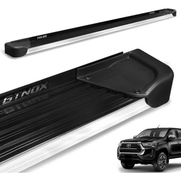 Encontraproduto.com.br - Estribo Lateral Hilux Cd 2016 A 2023 Alumínio Preto A4
