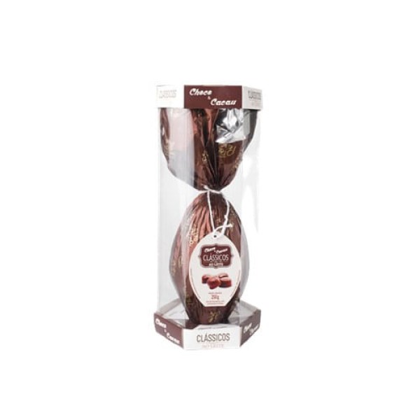 Encontraproduto.com.br - Ovo de Páscoa Chocolate Ao Leite Clássico Choco e Cacau 250g