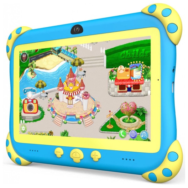 Encontraproduto.com.br - Tablet Infantil 7 Educativo com Controle de Pais, WiFi e Câmera Dupla, Android 10 32GB RAM, YINOCHE, Azul
