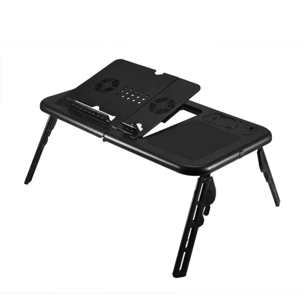 Encontraproduto.com.br - Mesa Para Notebook Dobravel Portatil Articulada 2 Coolers