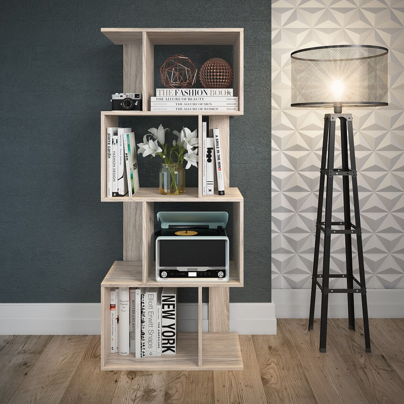 Estante Baixa Rack Nicho Prateleira Livros Escritório Bordo
