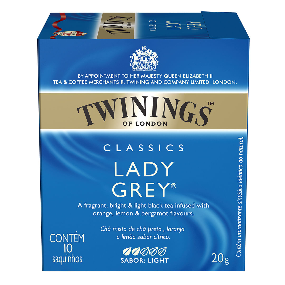 Encontraproduto.com.br - Chá Twinings Of London Lady Grey Caixa Com 10 Sachês 20g