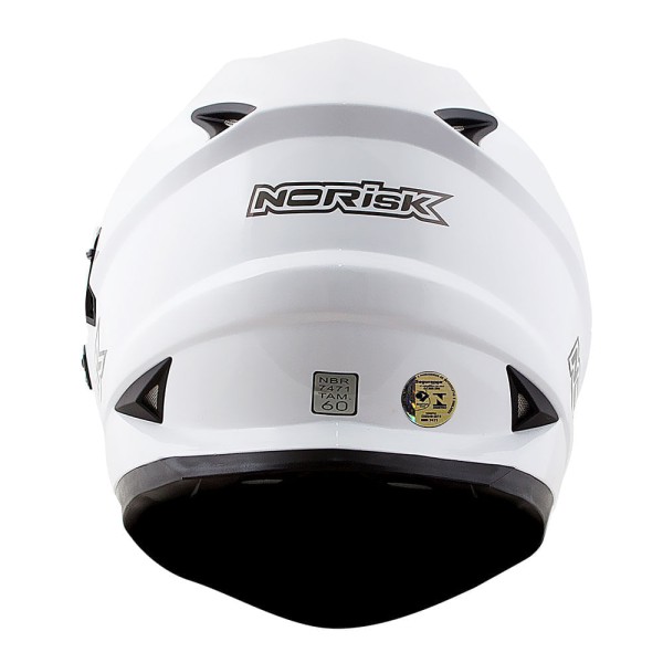 Encontraproduto.com.br - CAPACETE NORISK SOUL MONOCOLOR BRANCO