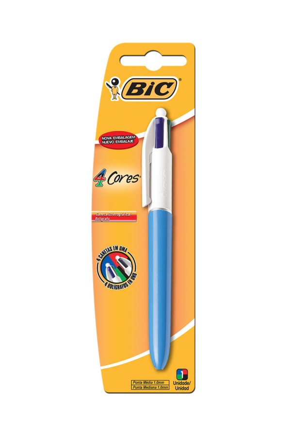 Encontraproduto.com.br - Caneta Esferográfica Bic 4 Cores 1.0mm Basic