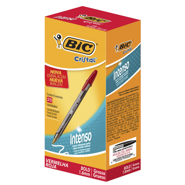 CANETA BIC CRISTAL BOLD 1.6 R.892011 VERMELHA