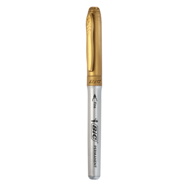 Encontraproduto.com.br - Marcador Bic Permanente Ouro/Prata 2Unidades