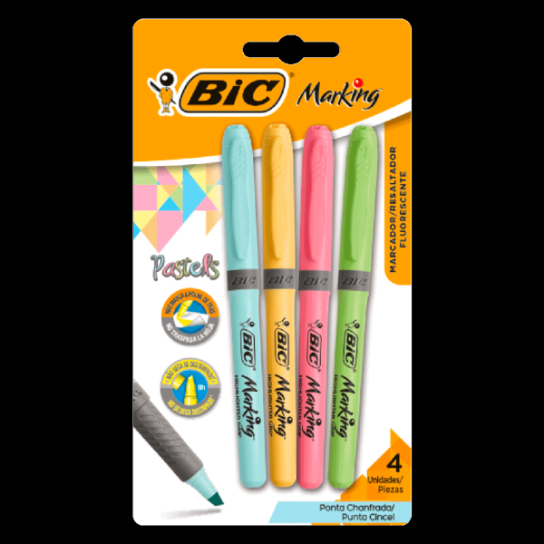 Encontraproduto.com.br - Marca Texto 4 Cores Pastel
