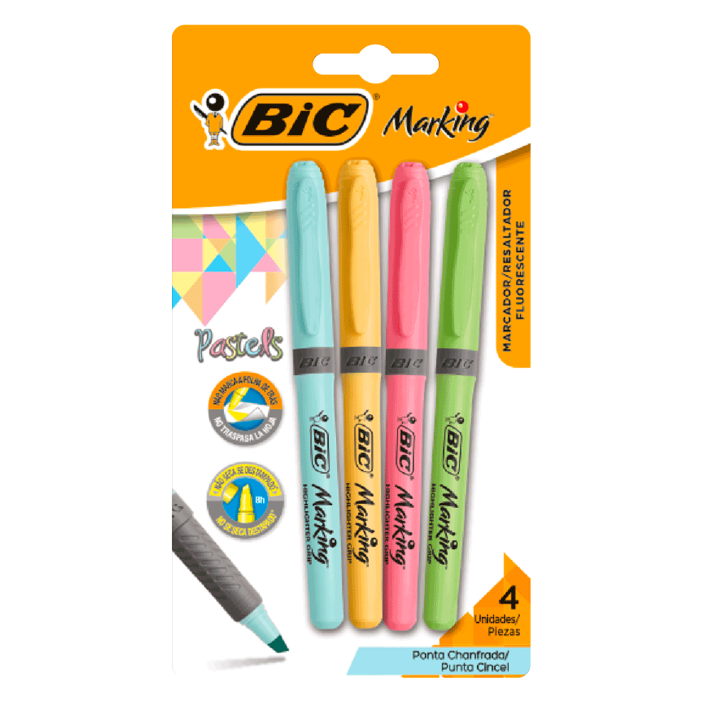 Encontraproduto.com.br - Marca Texto 4 Cores Pastel