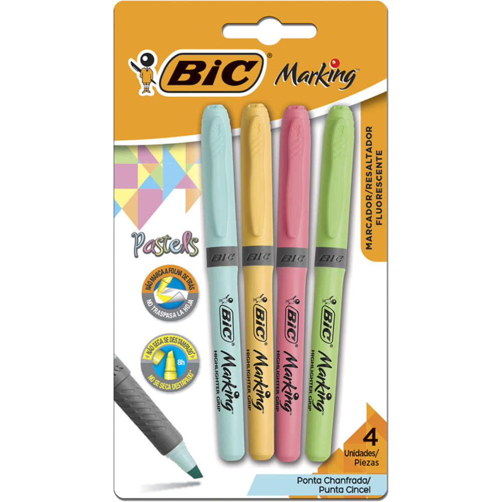 Encontraproduto.com.br - Marca Texto 4 Cores Pastel
