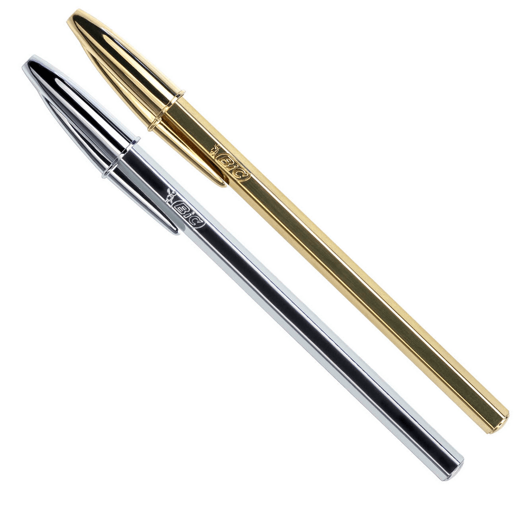 Encontraproduto.com.br - Caneta Esferográfica Bic Cristal Celebration Azul/Preta com 2 Unidades