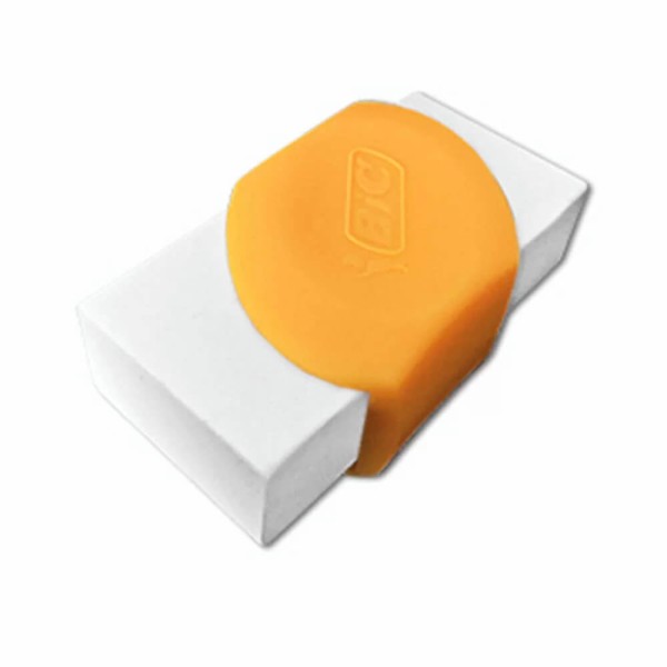 Borracha Branca com Capa Laranja - Bic