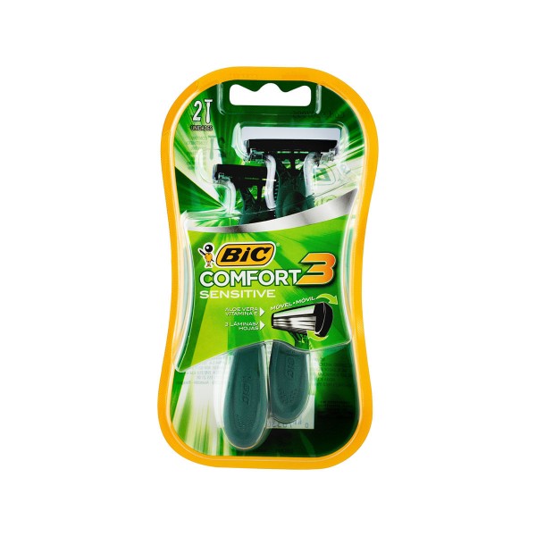 Encontraproduto.com.br - Aparelho de Barbear BIC Comfort 3 Advance Sensitive Pele Sensível 2 un