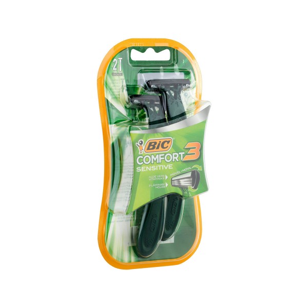 Encontraproduto.com.br - Aparelho de Barbear BIC Comfort 3 Advance Sensitive Pele Sensível 2 un