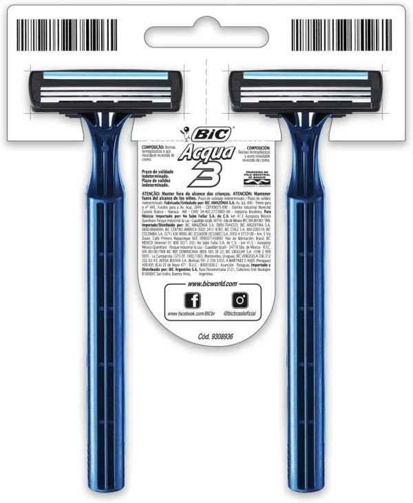 Encontraproduto.com.br - Aparelho de Barbear Bic Acqua 3 2 Unidades
