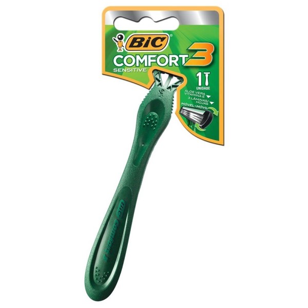 Encontraproduto.com.br - Aparelho De Barbear Bic comfort 3 Pele Sensivel com 1 Unidade