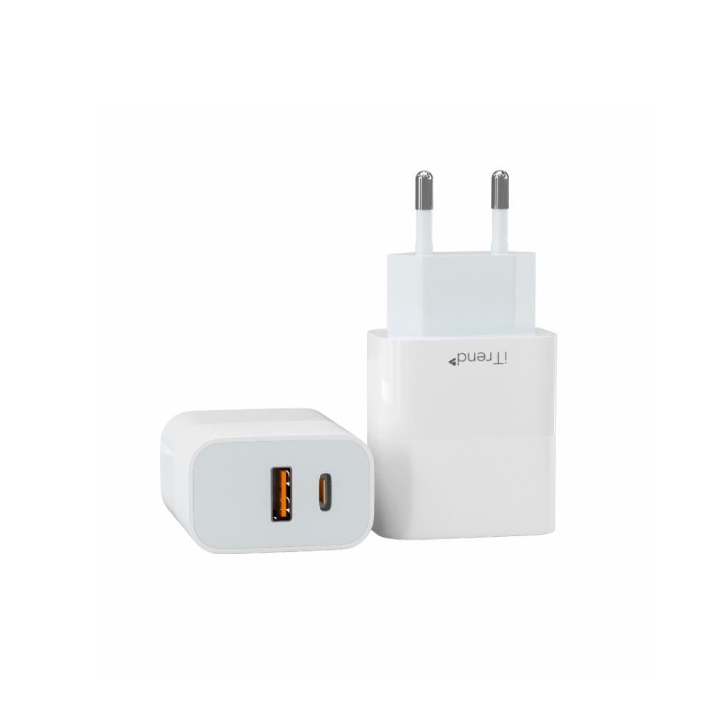 Carregador de Parede iTrend Tipo A + C 25W Branco iT-CRC25