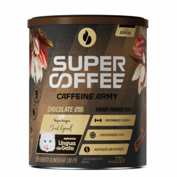 Encontraproduto.com.br - SuperCoffee Língua de Gato 220g Caffeine Army