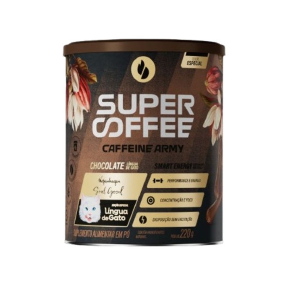 Encontraproduto.com.br - SuperCoffee Língua de Gato 220g Caffeine Army