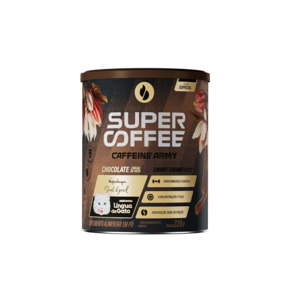 Encontraproduto.com.br - SuperCoffee Língua de Gato 220g Caffeine Army