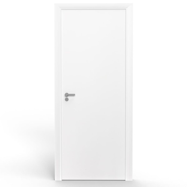 Encontraproduto.com.br - Kit Porta Com Dobradiça Esquerda 072X210X035 Batente De 11Cm Laca Branco Velluto Rocha