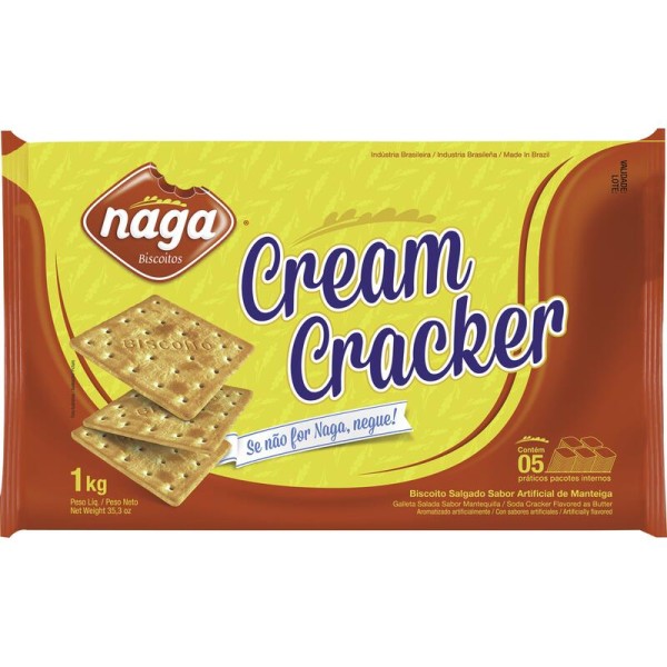 Encontraproduto.com.br - Biscoito Naga Cream Cracker Pacote com 1kg