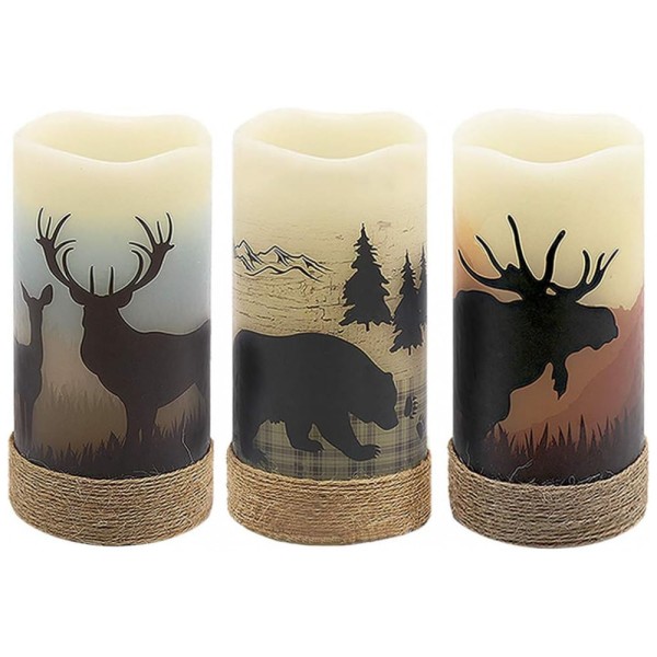 Encontraproduto.com.br - Vela LED com Temporizador de 6H para Decoração Natalina, 2 Un
