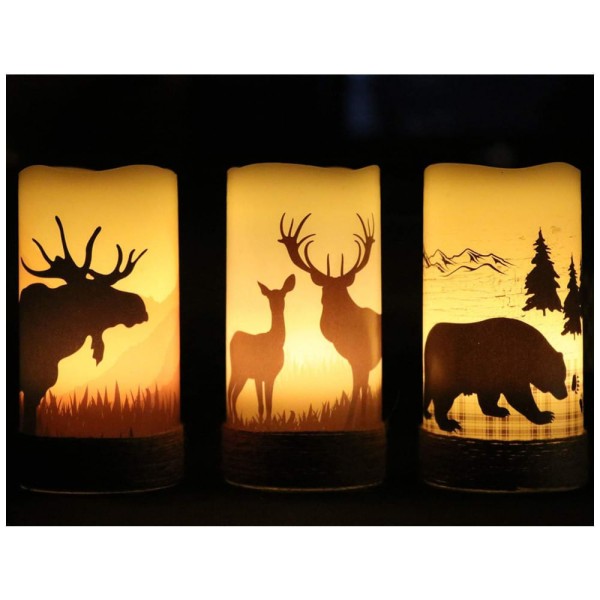Encontraproduto.com.br - Vela LED com Temporizador de 6H para Decoração Natalina, 2 Un