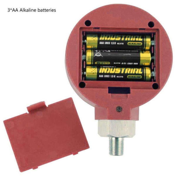 Encontraproduto.com.br - Manômetro Digital para Alta Pressão 0 a 800psi a Pilha Alcalina AA Elitech (1,5V)