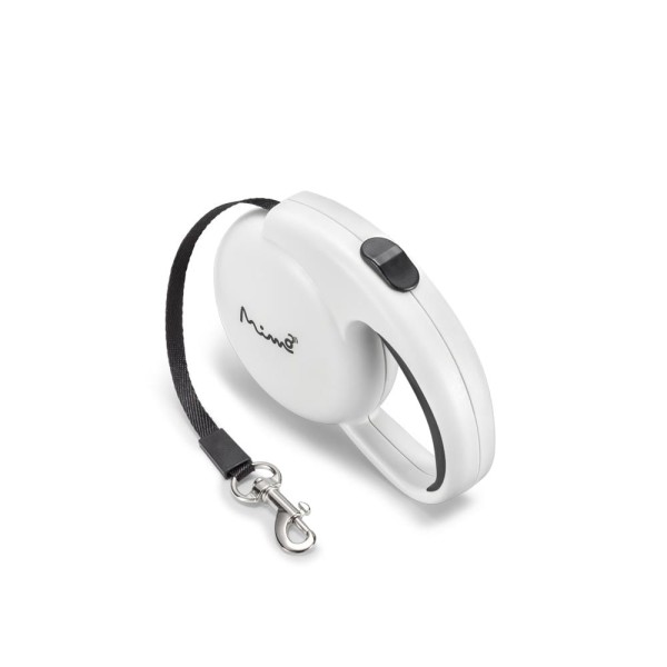Encontraproduto.com.br - Guia Retrátil Mimo Conceito Runner Emborrachada Fita 3M até 8kgs Tam. PP Branco Mimo - PP030OUT [Reembalado]