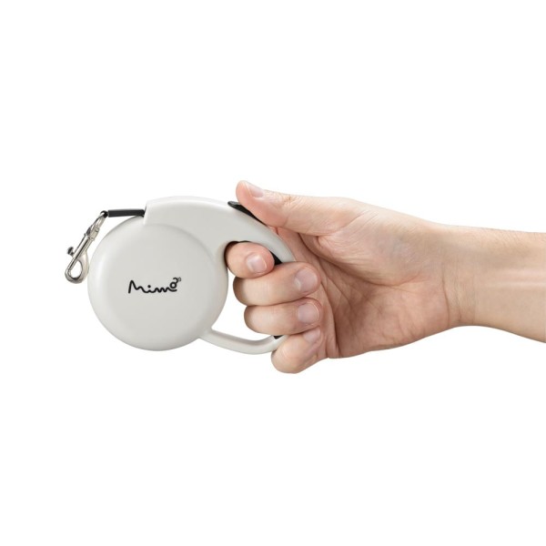 Encontraproduto.com.br - Guia Retrátil Mimo Conceito Runner Emborrachada Fita 3M até 8kgs Tam. PP Branco Mimo - PP030OUT [Reembalado]