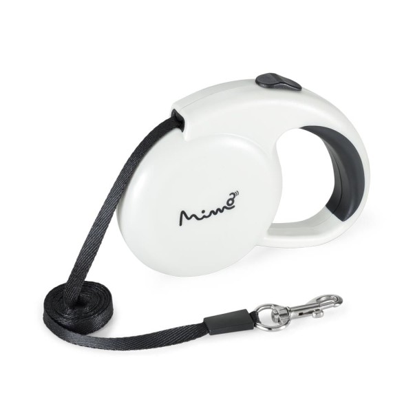 Encontraproduto.com.br - Guia Retrátil Mimo Conceito Runner Emborrachada Fita 3M até 8kgs Tam. PP Branco Mimo - PP030OUT [Reembalado]