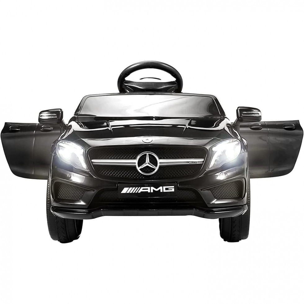 Costzon Ride Carrinho, Carro Elétrico Mercedes Benz, 1 lugar, 12V, com controle remoto, USB MP3, 3 km por hora, 3 a 6 anos, TOBBI, Preto