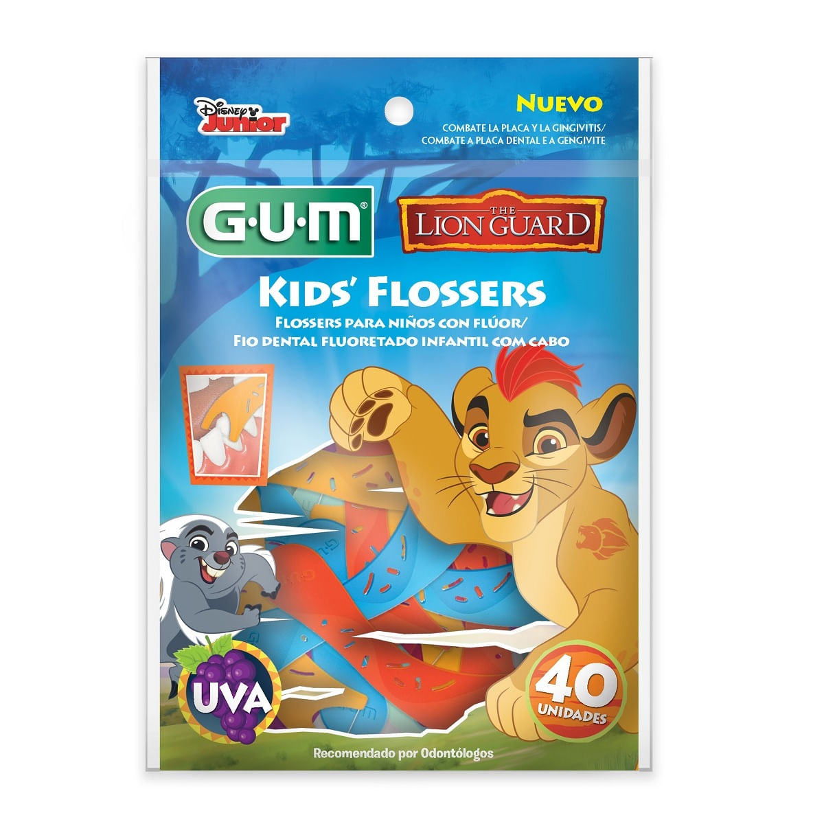 Encontraproduto.com.br - Flosser Gum Disney Lion Guard Com 40 Unidades