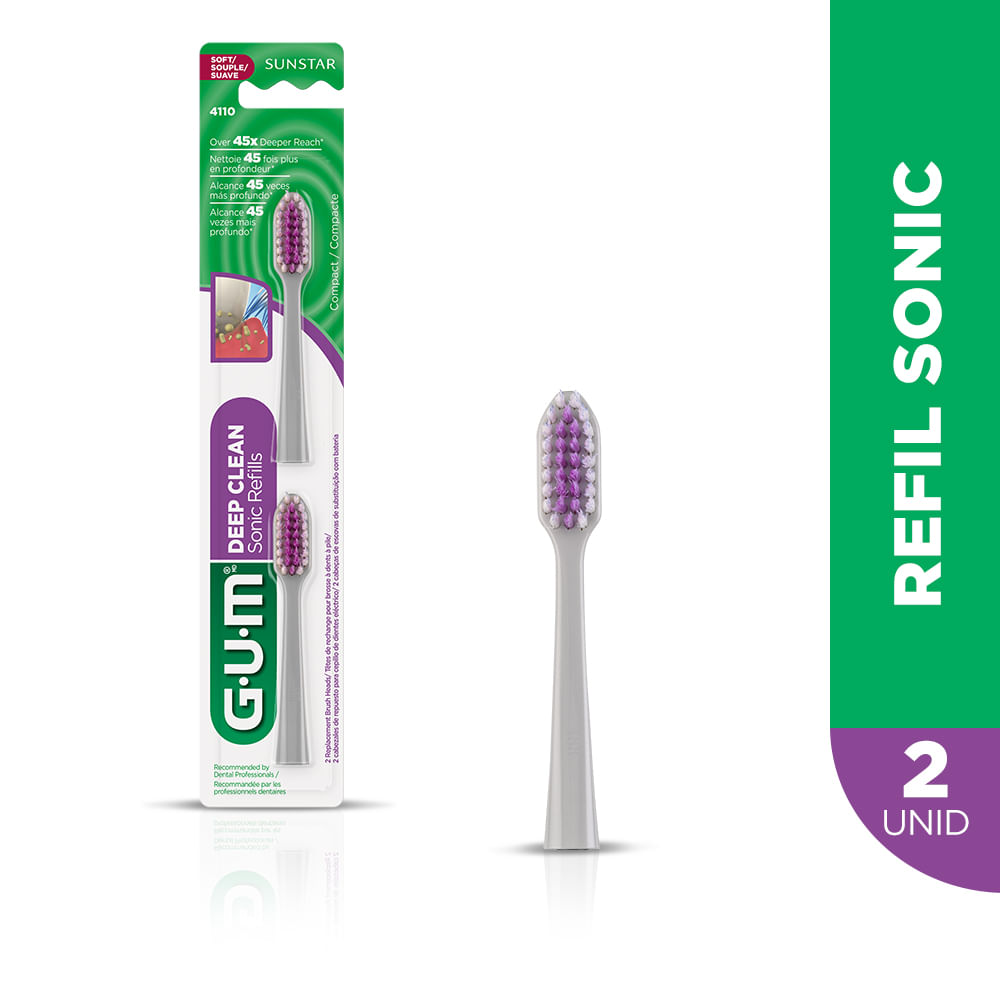 Encontraproduto.com.br - Refil Escova Dental Sonic Deep Clean GUM 2 Unidades