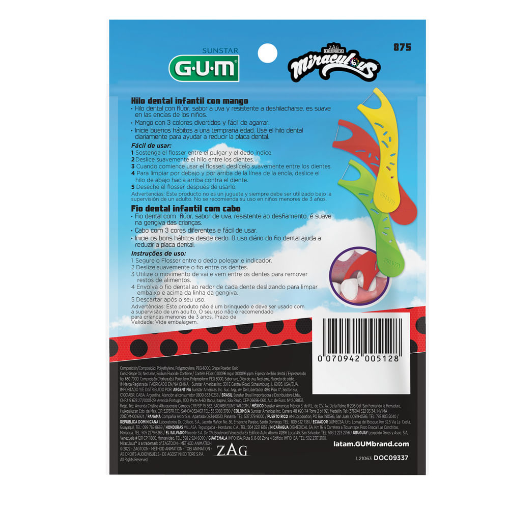 Encontraproduto.com.br - Fio Dental Gum Miraculous Com 20 Uva Com Fluor
