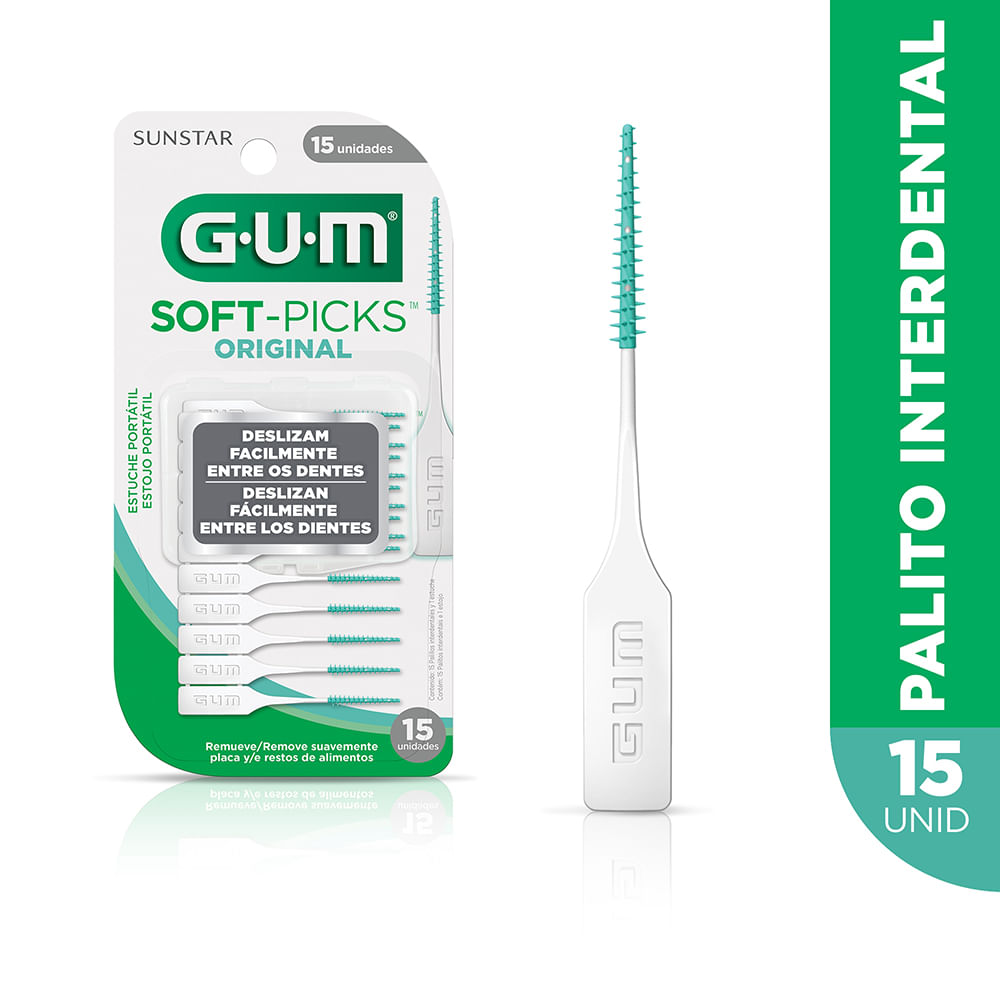 Encontraproduto.com.br - Escova Interdental Soft Picks GUM 15 Unidades