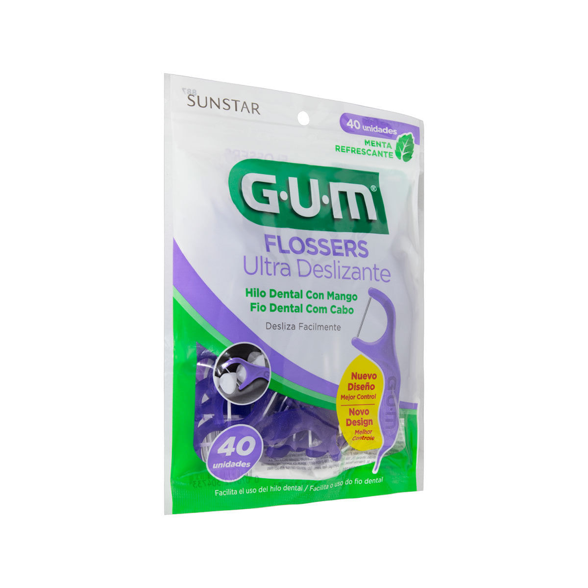 Fita Dental Flosser Ultra Deslizante com 40 GUM - Sunstar