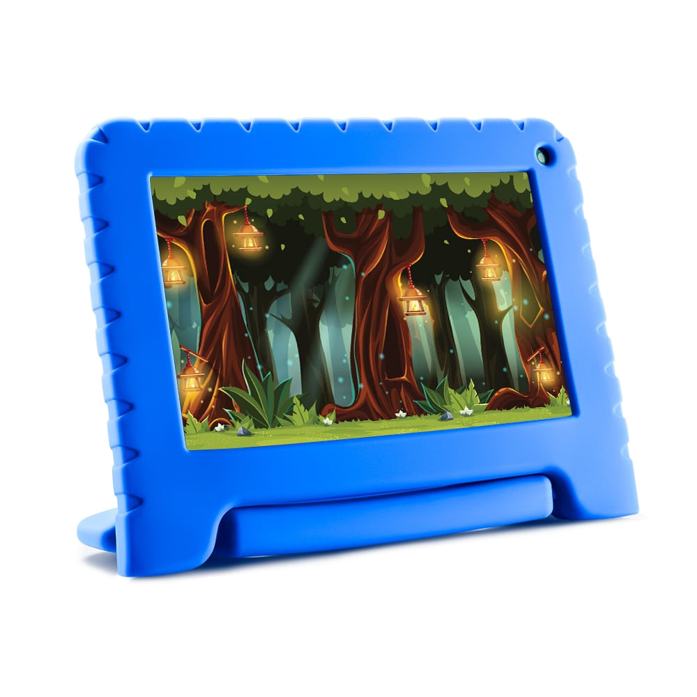 Encontraproduto.com.br - Tablet Infantil Kid Pad Controle Parental 32GB  + Tela 7 pol + Case + Wi-fi + Android 11 Quad Core - Azul - Multi - NB378OUT [Reembalado]