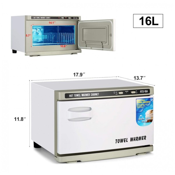 Encontraproduto.com.br - Aquecedor de Toalha Elétrico para Barbearia e Salão de Beleza 16L, 110V, Artist hand, Branco