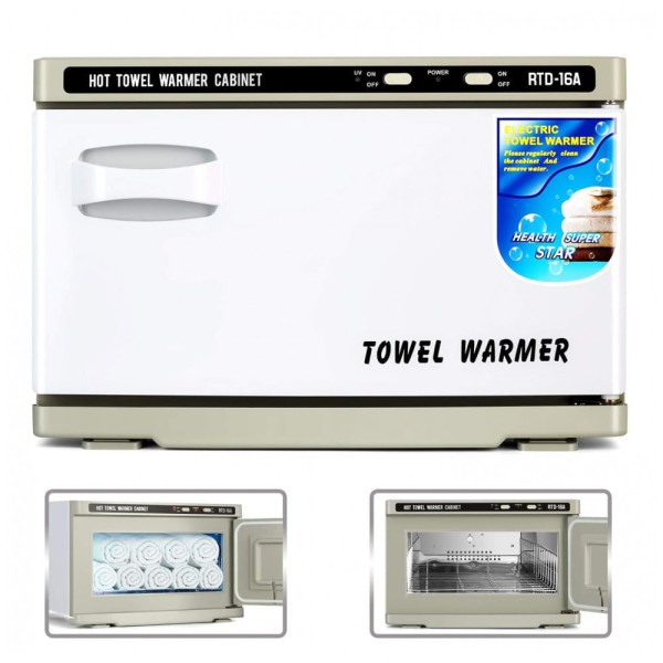 Encontraproduto.com.br - Aquecedor de Toalha Elétrico para Barbearia e Salão de Beleza 16L, 110V, Artist hand, Branco