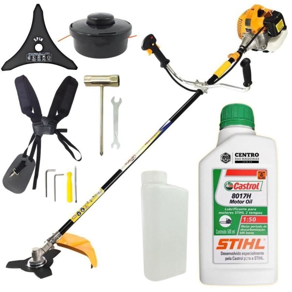 Encontraproduto.com.br - Roçadeira Vulcan Vr520h 2t 52cc C/ óleo 2t Stihl Castrol