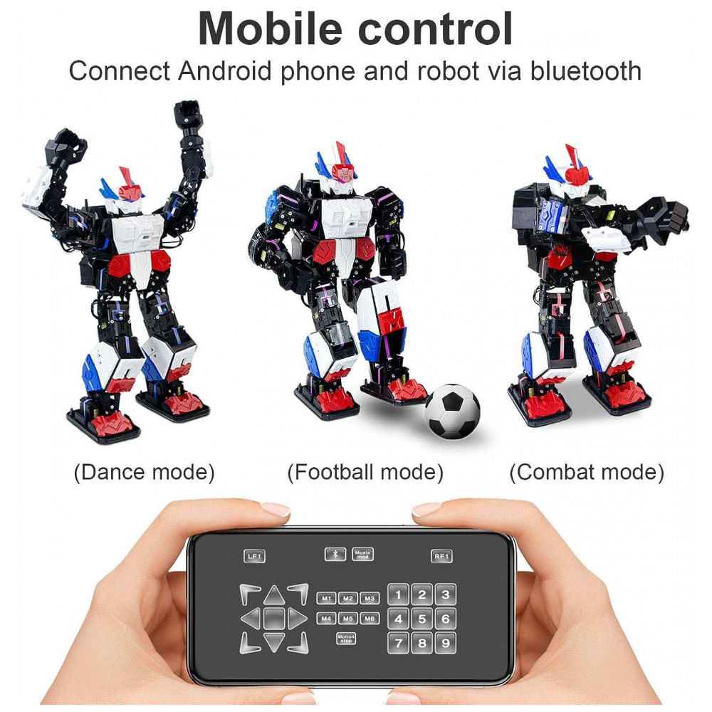 Encontraproduto.com.br - Robô Programável XiaoR Geek com Controle Remoto para Adolescentes e Adultos, Vermelho