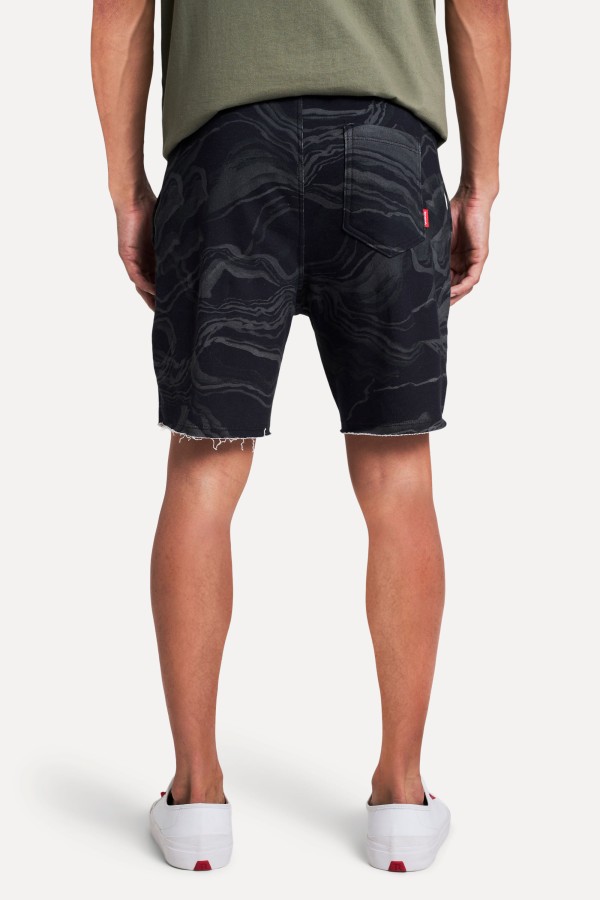 Encontraproduto.com.br - Bermuda Moletom Estampada Agua Viva
