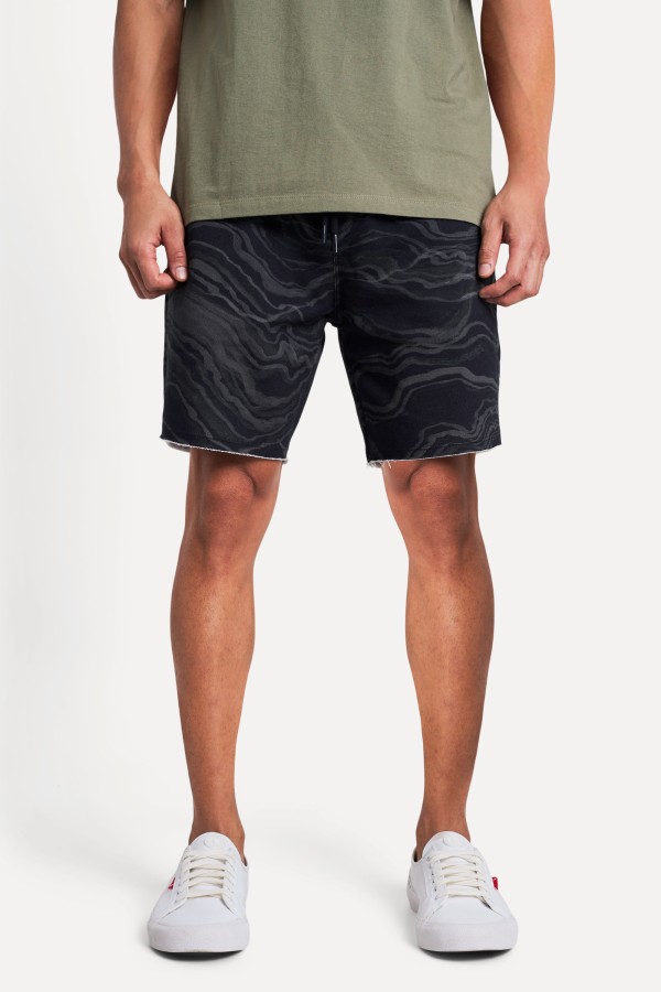 Encontraproduto.com.br - Bermuda Moletom Estampada Agua Viva