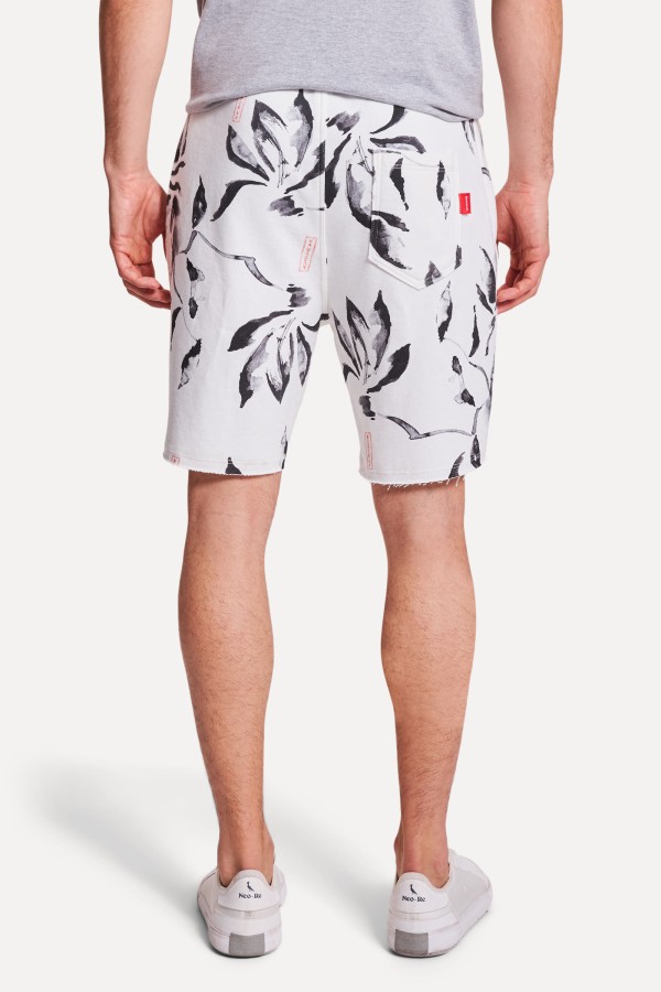 Encontraproduto.com.br - Bermuda Moletom Estampada Cerejeira
